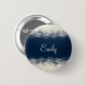 Persoonlijke elegante Abstracte kant en parels Ronde Button 5,7 Cm (Voorkant /achterkant)