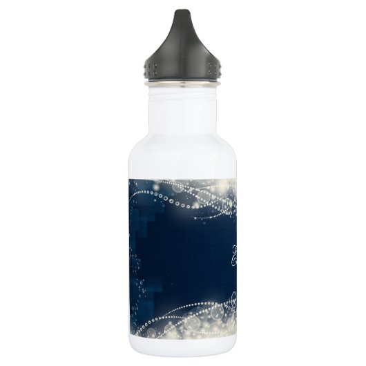 Persoonlijke elegante Abstracte kant en parels Waterfles (Links)