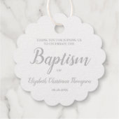 Persoonlijke elegante Baby naam Baptisme Dank je F Bedankjes Labels (Achterkant)