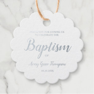 Persoonlijke elegante Baby naam Baptisme Hartelijk Bedankjes Labels