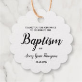 Persoonlijke elegante Baby naam Baptisme Hartelijk Bedankjes Labels (Achterkant)
