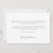 Persoonlijke Elegante Blauwe Strik Bedankt (Achterkant)