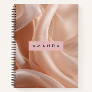Persoonlijke Elegante Blush Zijde Textuur Notitieboek