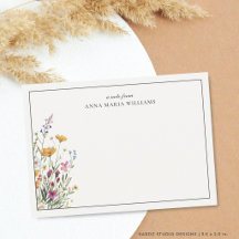 Persoonlijke Elegante Boho Chic Notitiekaart