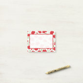 Persoonlijke Elegante Botanische Rode Klaproos Blo Post-it® Notes (Op bureau)