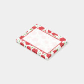 Persoonlijke Elegante Botanische Rode Klaproos Blo Post-it® Notes (Schuin)