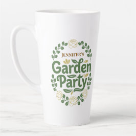 Persoonlijke Elegante Botanische Tuinfeestkrans Latte Mok