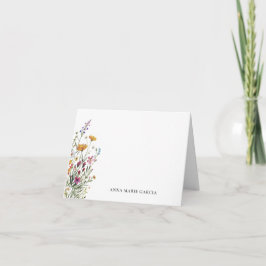 Persoonlijke Elegante Chic Bloemige Notitiekaart
