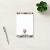 Persoonlijke Elegante Donkere Bloemen Post-it® Notes (Kantoor)
