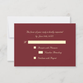 Persoonlijke Elegante Feest-RSVP Uitnodigingskaart RSVP Kaartje