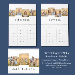 Persoonlijke Elegante Gezinsherinneringen Muurkale Kalender