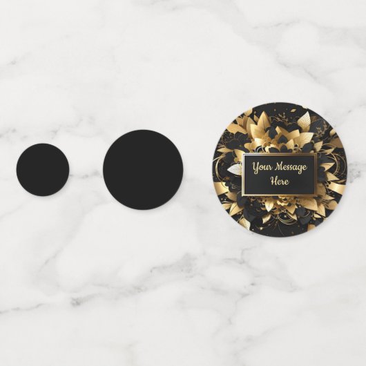 Persoonlijke Elegante Goud Confetti (Voorkanten)