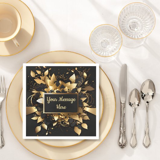 Persoonlijke Elegante Goud Servet