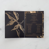 Persoonlijke Elegante Gouden Metallic Bloemige Bru Programma (Binnen)