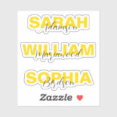 Persoonlijke Elegante Gouden Naamstickers Vinyl La Sticker (Vel)