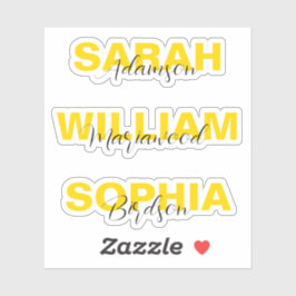 Persoonlijke Elegante Gouden Naamstickers Vinyl La Sticker