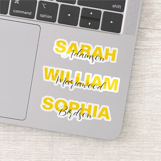 Persoonlijke Elegante Gouden Naamstickers Vinyl La Sticker (Detail)