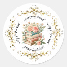 Persoonlijke Elegante Gouden Rand Sticker 