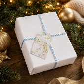 Persoonlijke Elegante Gouden Ster Kerstmis Cadeaulabel