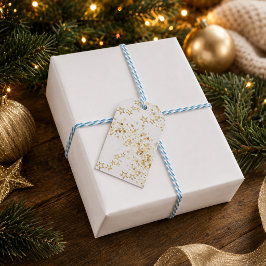 Persoonlijke Elegante Gouden Ster Kerstmis Cadeaulabel