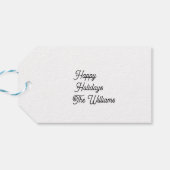 Persoonlijke Elegante Gouden Ster Kerstmis Cadeaulabel (Achterkant Horizontaal)