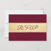 Persoonlijke Elegante Herfst Burgundy RSVP Trouwda Kaart (Voorkant)