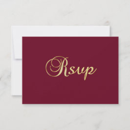 Persoonlijke Elegante Herfst Burgundy RSVP Trouwda Kaartje