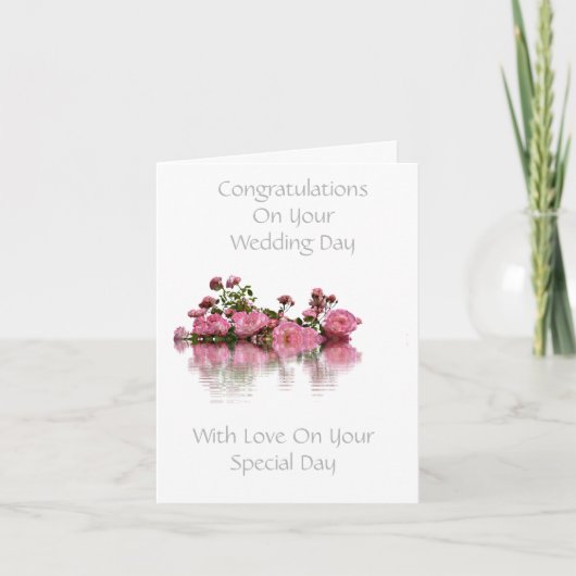 Persoonlijke Elegante Huwelijkskaart Felicitaties Aankondiging (Voorkant)