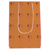 persoonlijke elegante kerst gingerbread medium cadeauzakje (Achterkant)