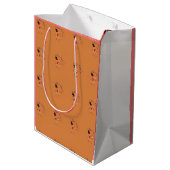 persoonlijke elegante kerst gingerbread medium cadeauzakje (Achterkant Gekanteld)