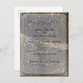 Persoonlijke Elegante Marmer Uitnodiging Briefkaart (Voorkant / Achterkant)