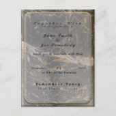 Persoonlijke Elegante Marmer Uitnodiging Briefkaart (Voorkant)