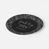 Persoonlijke Elegante Meisjesreis Nep Glitter Foli Papieren Bordje (Gekanteld)