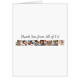 Persoonlijke, Elegante Minimalistische 8-Foto Dank