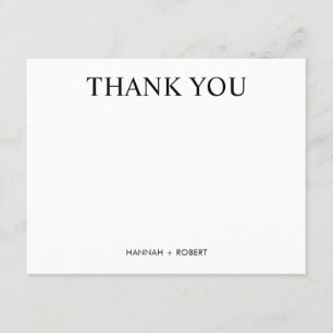 Persoonlijke Elegante Minimalistische Moderne Dank Notitiekaartje