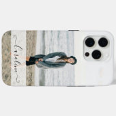 Persoonlijke Elegante Moderne Foto en Naam Case-Mate iPhone Case (Achterkant (horizontaal))