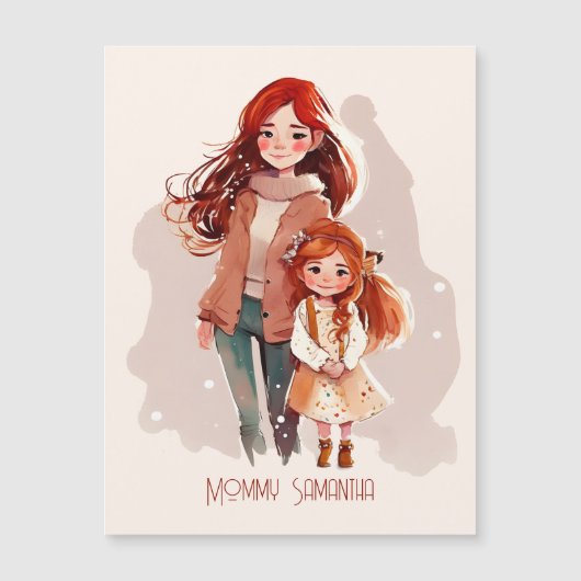 Persoonlijke Elegante Moeder en Dochter (Voorkant)