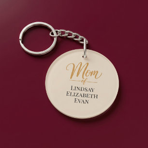 Persoonlijke Elegante Moeder Sleutelhanger