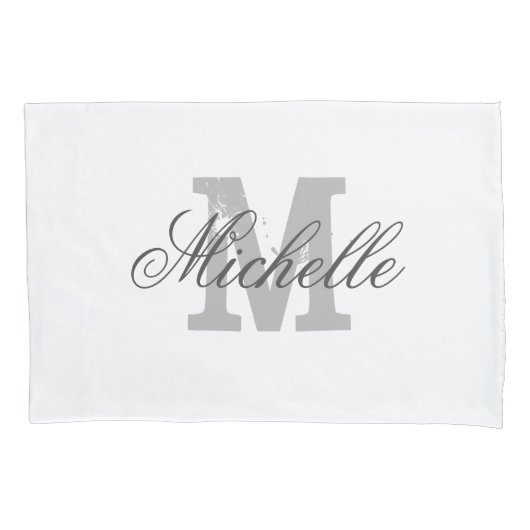 Persoonlijke elegante monogram decor kussenhoes (Voorkant)