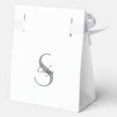 Persoonlijke Elegante Monogram Favor Doos Bedankdoosjes (Achterkant)