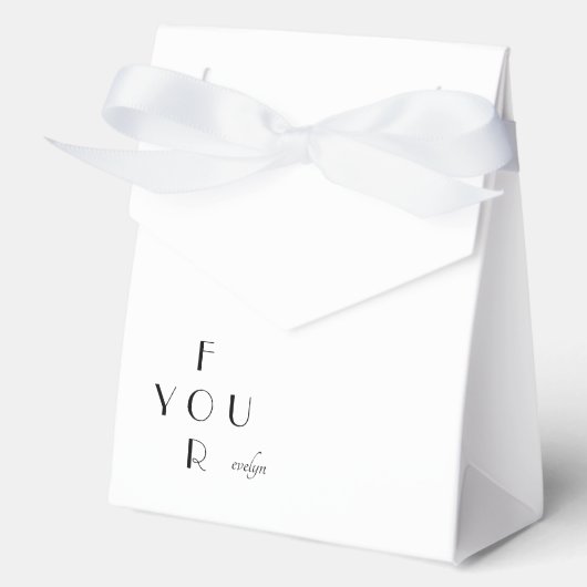 Persoonlijke Elegante Monogram Favor Doos Bedankdoosjes (Voorkant)