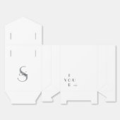 Persoonlijke Elegante Monogram Favor Doos Bedankdoosjes (Ongevouwen)