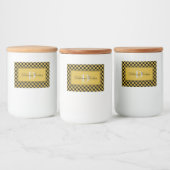 Persoonlijke Elegante Monogram Voedsetiket Sticker (Flessen)