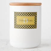 Persoonlijke Elegante Monogram Voedsetiket Sticker (Voorkant)