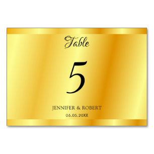 Persoonlijke Elegante Nep Gouden Script Sjabloon Kaart