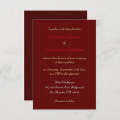 Persoonlijke Elegante Nep Gouden Trouw Uitnodiging (Voorkant / Achterkant)