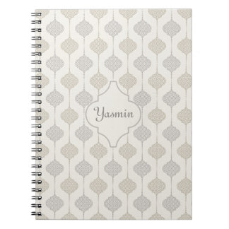 Persoonlijke Elegante Neutrale Arabesk Notitieboek