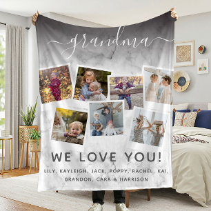 Persoonlijke Elegante Oma Citaat & Foto Collage Fleece Deken