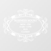 Persoonlijke Elegante Ovale Lijst Bedrijfs Opening Raamsticker (Vel)