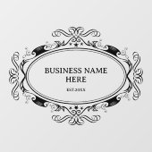 Persoonlijke Elegante Ovale Lijst Zakelijke Deur Raamsticker (Vel)